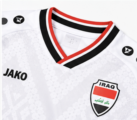 تيشيرت منتخب العراق اطفال ابيض