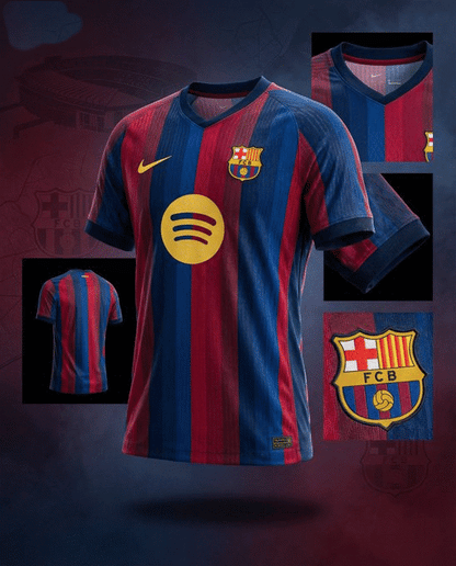 تيشيرت برشلونة نسخه مشجع 2027 الاساسي
