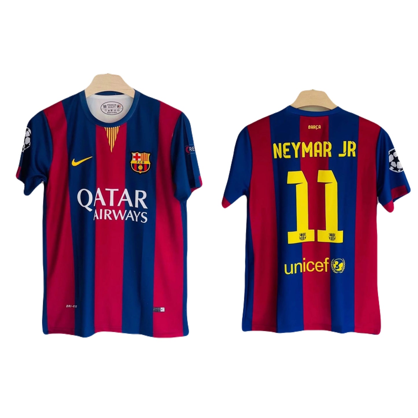 تيشيرت برشلونة الاساسي 2015 كلاسك مطبوع نيمار 11