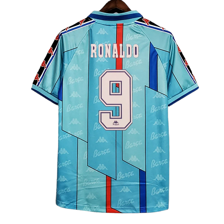 قميص برشلونة خارج أرضه الكلاسيكي 1996/97 مع رونلدو 9