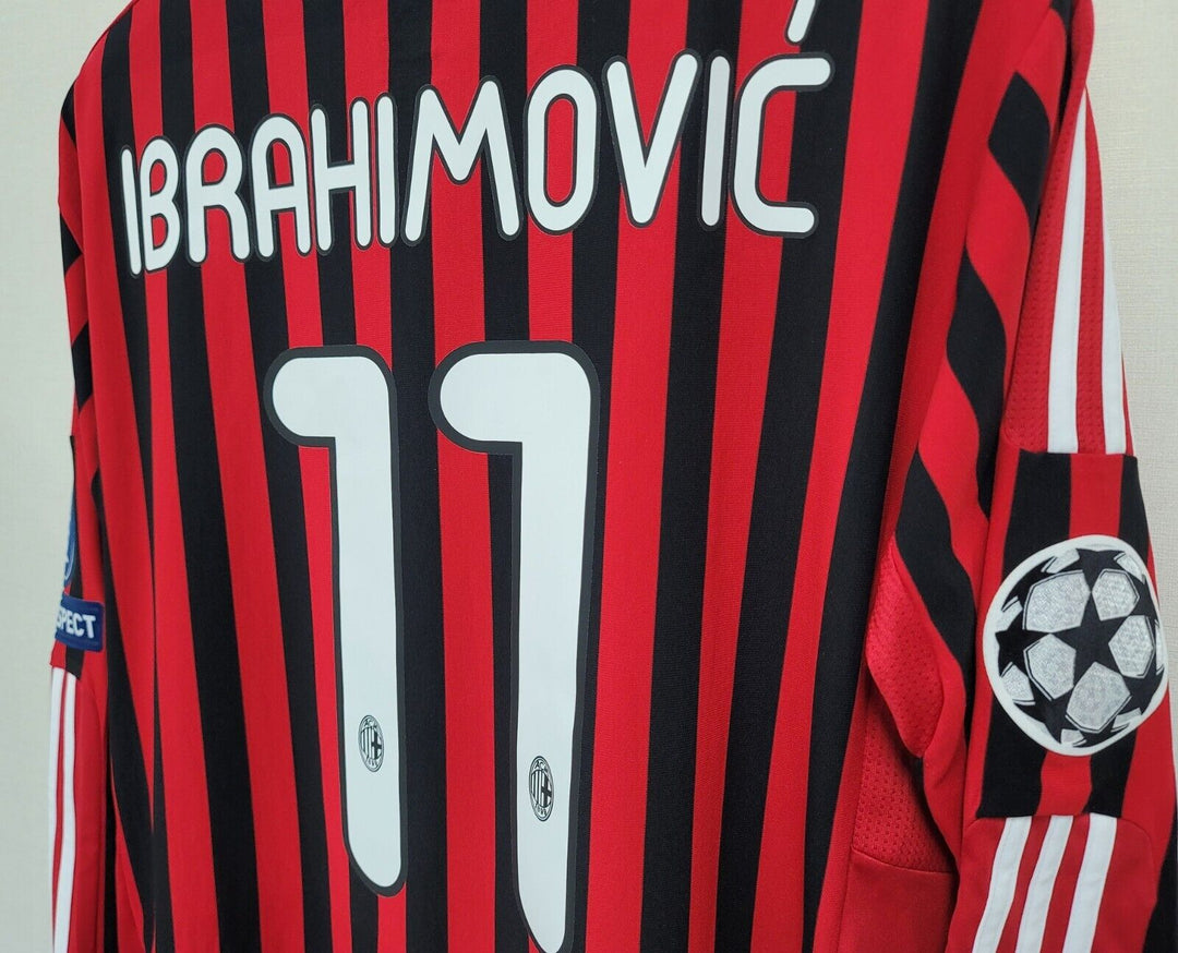 AC Milan HOME CLASSIC  2011/12 LONG SLEEVE  with IBRAHIMOVIC 11